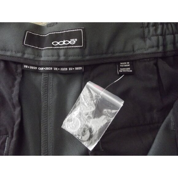 oobe Pants Womens Plus Size 20 x 29" Gray Flat Front straight leg Uniform Work - Picture 5 of 11